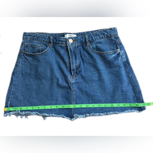 Forever 21 Blue Denim Mini Skirt Size US 31 - Picture 7 of 7